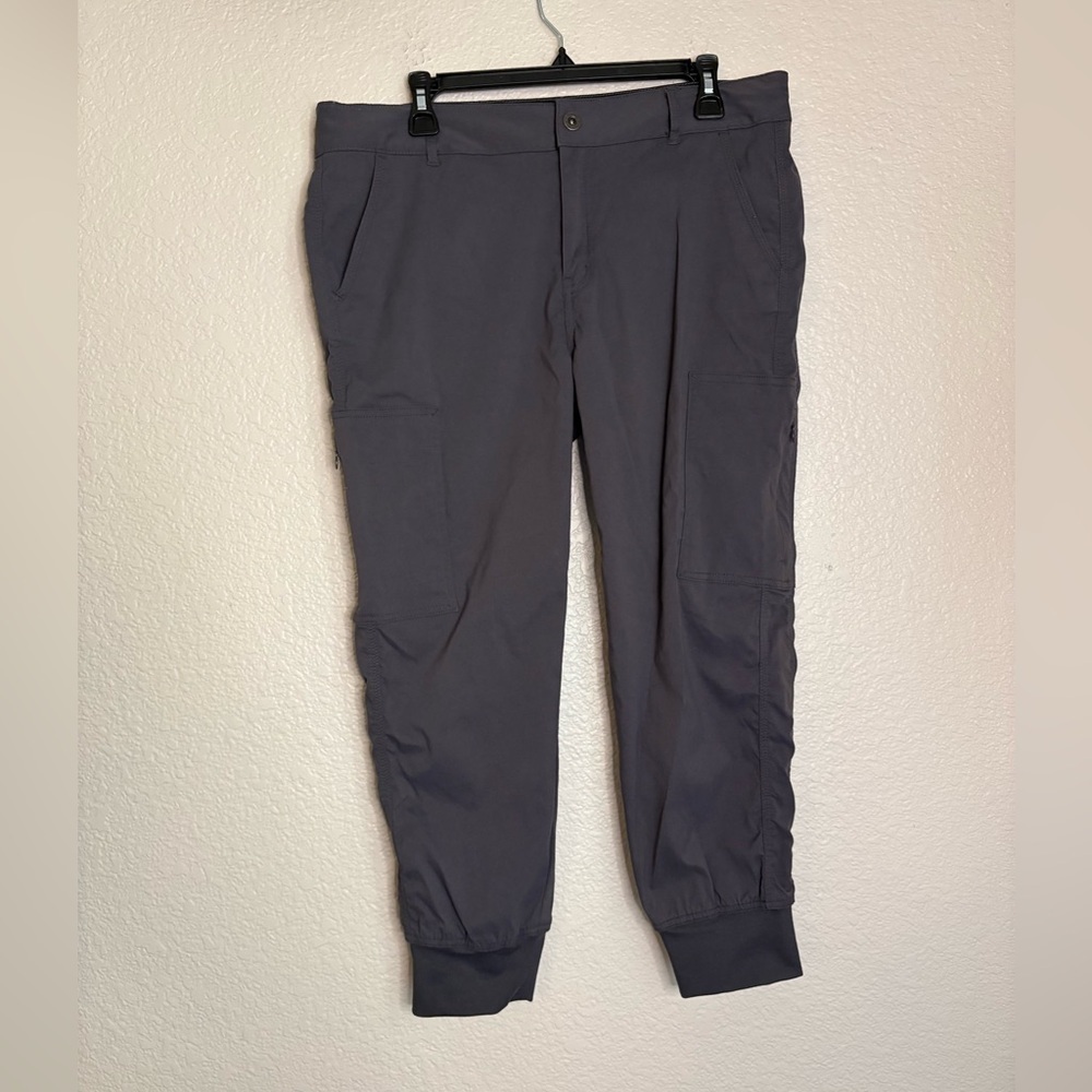 Prana Sky Canyon Jogger Women's Size 14 Coal Gray Pants Cargo Pockets